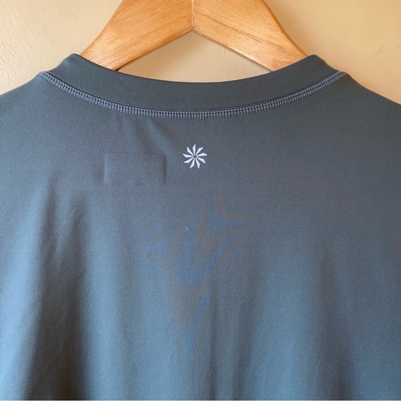 Athleta Women Drawstring Ruched 1/2 Zip Long Sleeve Rashguard Swim Top Medium - Picture 8 of 14